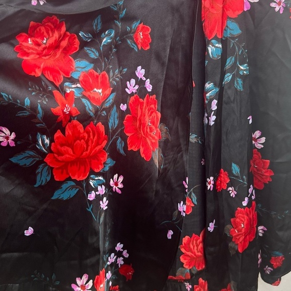 Free People Warm Hearts Lace & Satin Midi Dress, Black Multi size XS NWT - Picture 7 of 8